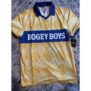 Bogey Boys Yellow and Blue‎ Polo Shirt Size Medium - Golf